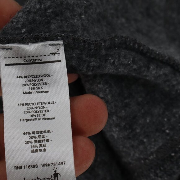 Smartwool Cardigan Womens S/M Odessa Lake Wrap Jacket Wool Silk Blend Knit gray - Picture 11 of 12